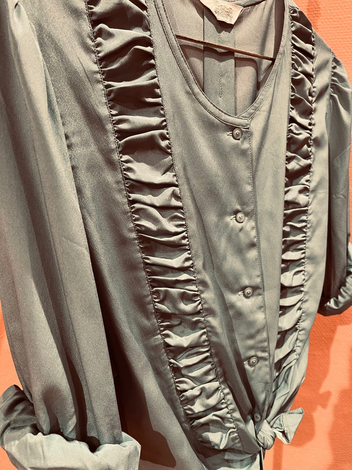 Vintage Vintage bluser M Vintagebluse -  75 Sjøsmaragd, str M