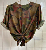 Last inn bildet i Galleri-visningsprogrammet, Vintage Vintage bluser L Vintagebluse - Abstrakte former, str L
