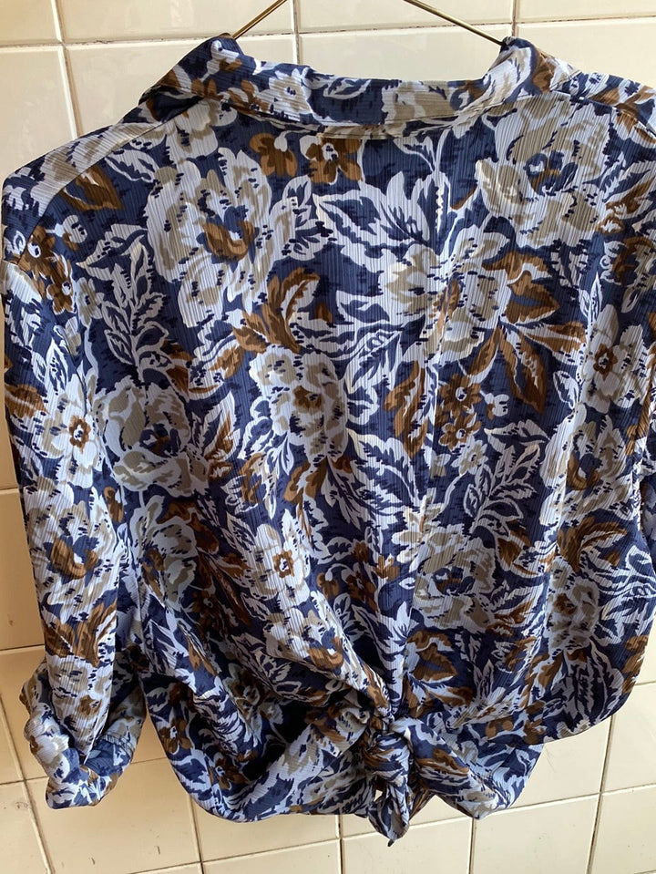 Vintage Vintage bluser 6XL Vintagebluse - Blå drøm, str 6XL