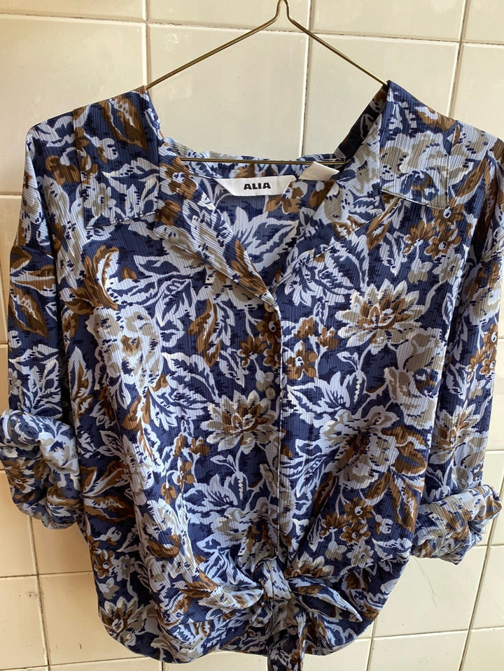 Vintage Vintage bluser 6XL Vintagebluse - Blå drøm, str 6XL