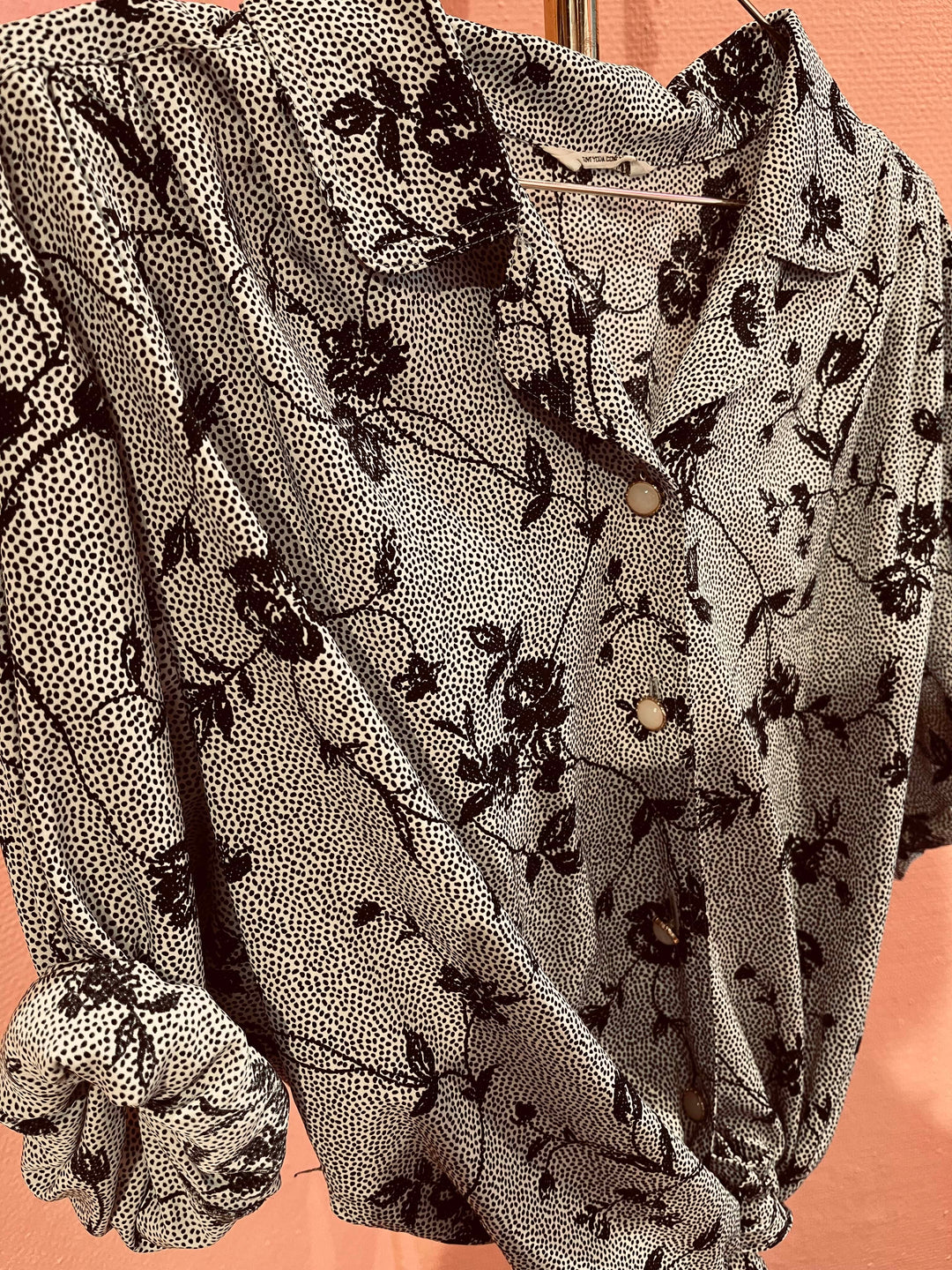 Vintage Vintage bluser XL Vintagebluse - Black rain str XL