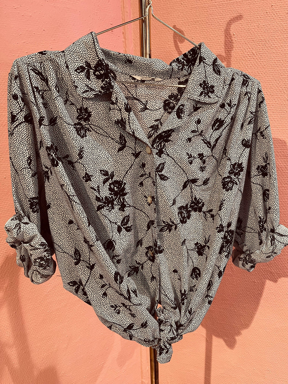 Vintage Vintage bluser XL Vintagebluse - Black rain str XL