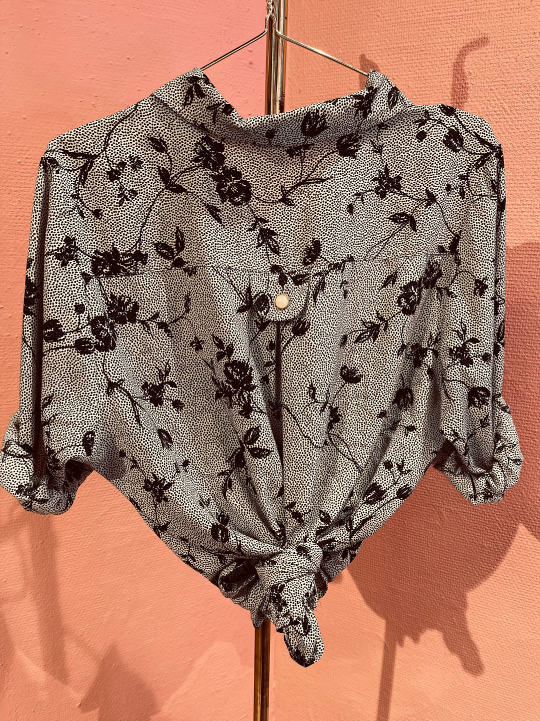 Vintage Vintage bluser XL Vintagebluse - Black rain str XL