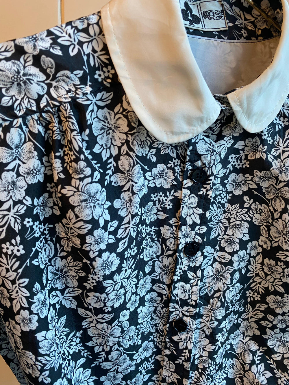 Vintage Vintage bluser XS Vintagebluse - Blomstermønster, str XS