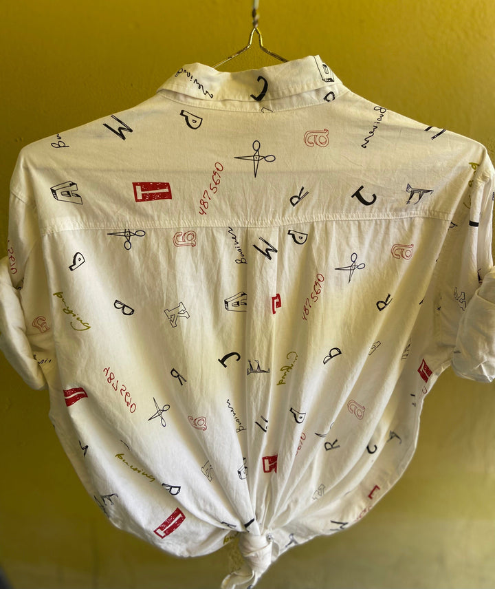 Vintage Vintage bluser XL Vintagebluse -  Bokstavlek, str XL