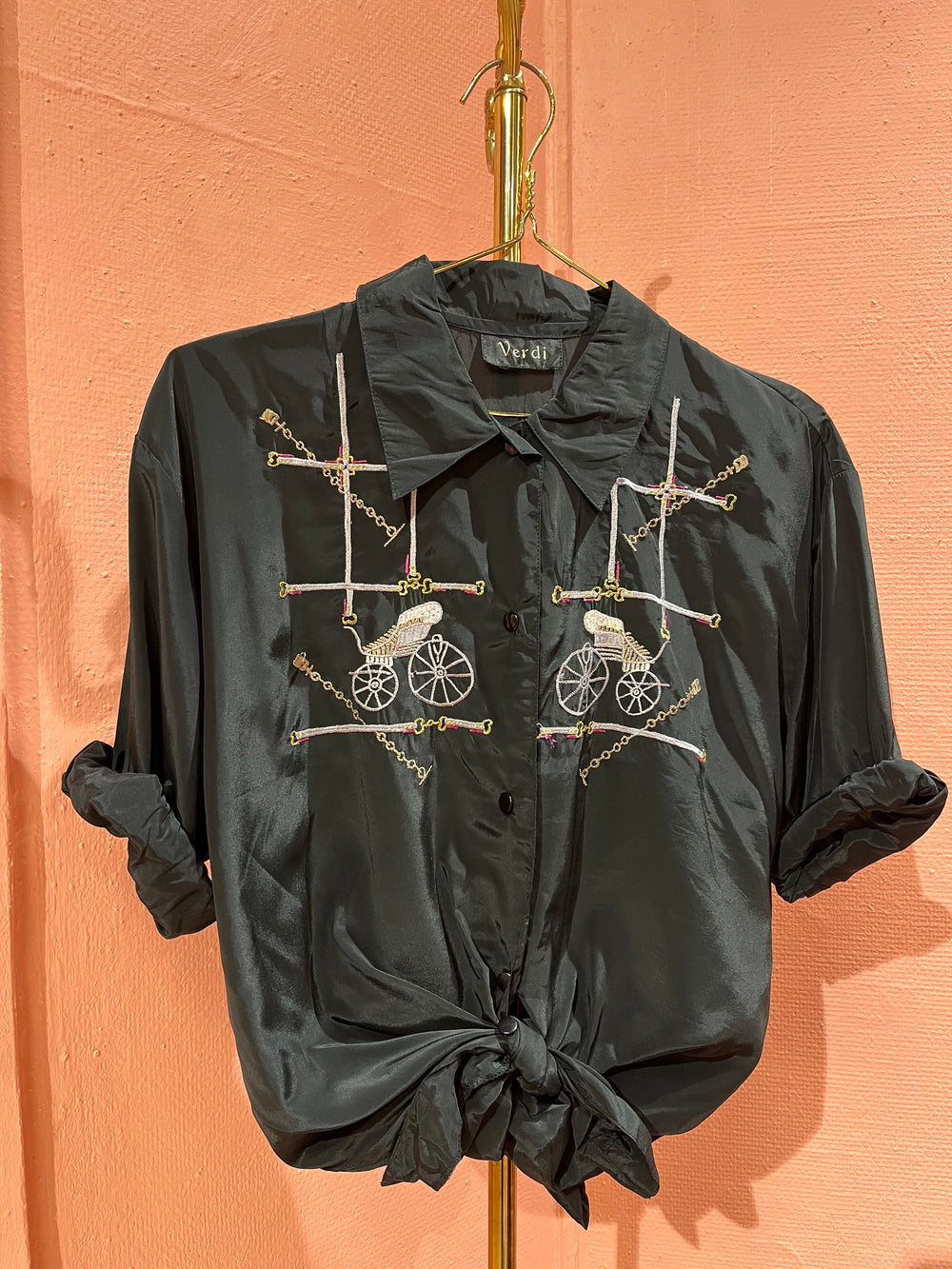 Vintage Vintage bluser L Vintagebluse - Broderi-kjerre, str L