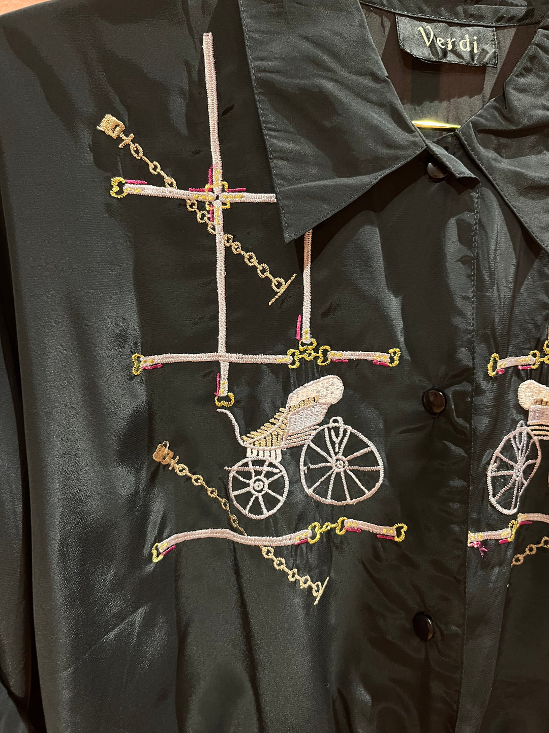 Vintage Vintage bluser L Vintagebluse - Broderi-kjerre, str L