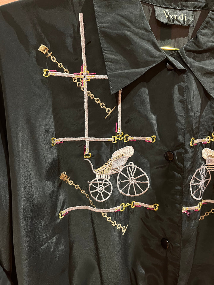 Vintage Vintage bluser L Vintagebluse - Broderi-kjerre, str L