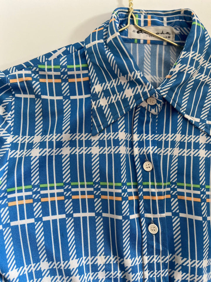 Vintage Vintage bluser XXS Vintagebluse - Candyruter, str XXS