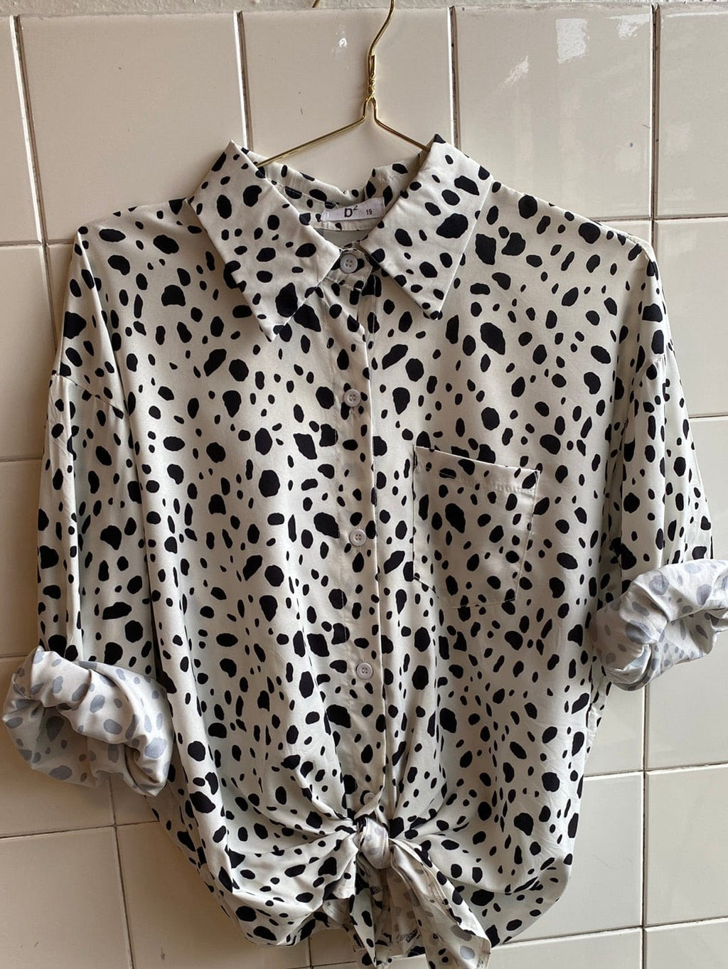 Vintage Vintage bluser 3XL Vintagebluse - Dalmatiner, str 3XL