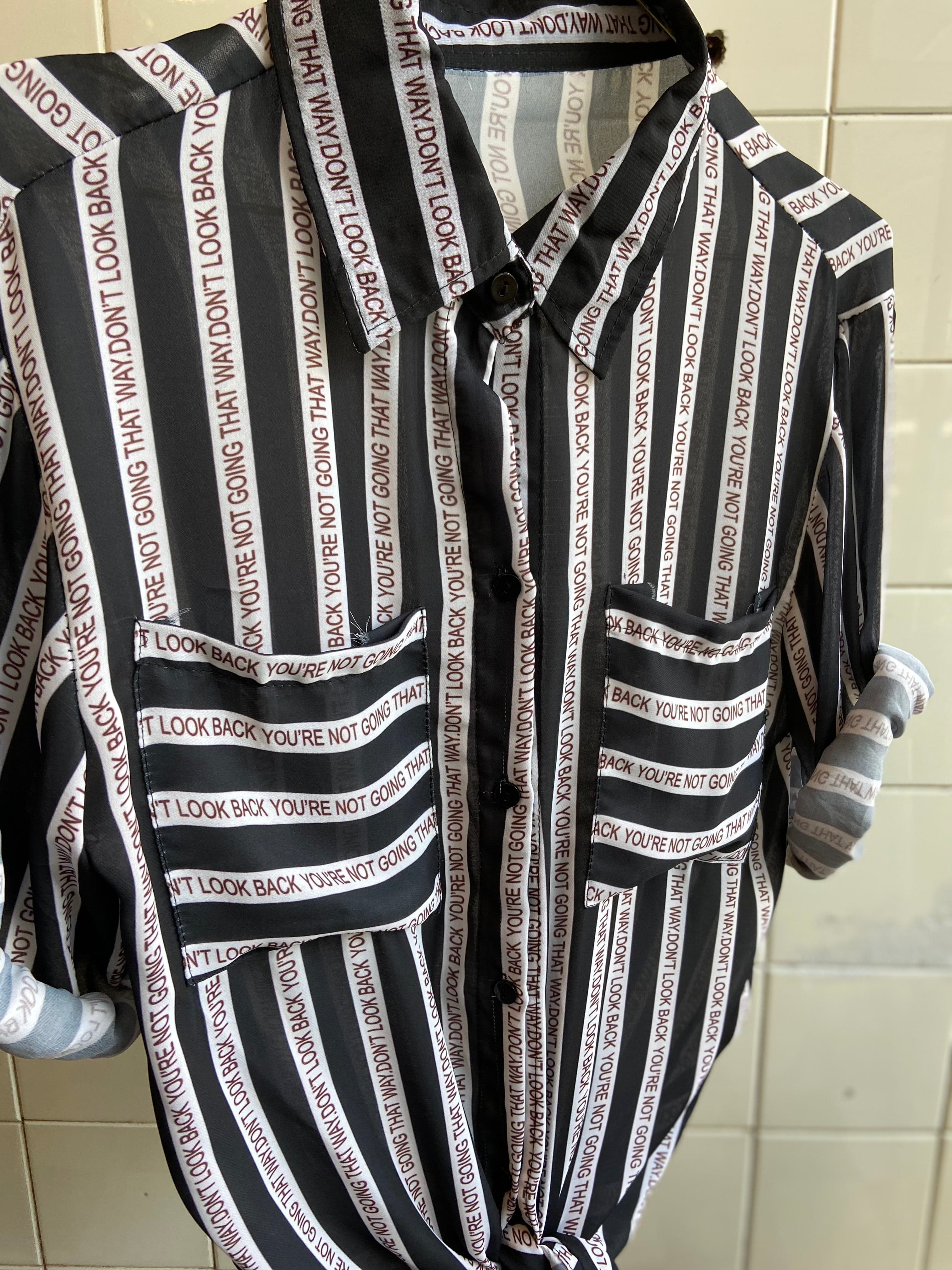 Vintage Vintage bluser S Vintagebluse -  Don't look back, str S