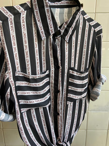 Vintage Vintage bluser S Vintagebluse -  Don't look back, str S