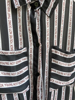 Last inn bildet i Galleri-visningsprogrammet, Vintage Vintage bluser S Vintagebluse -  Don&#39;t look back, str S
