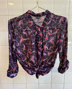 Last inn bildet i Galleri-visningsprogrammet, Vintage Vintage bluser S Vintagebluse - Fargerik geometri , str S
