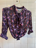 Last inn bildet i Galleri-visningsprogrammet, Vintage Vintage bluser S Vintagebluse - Fargerik geometri , str S
