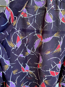 Vintage Vintage bluser S Vintagebluse - Fargerik geometri , str S