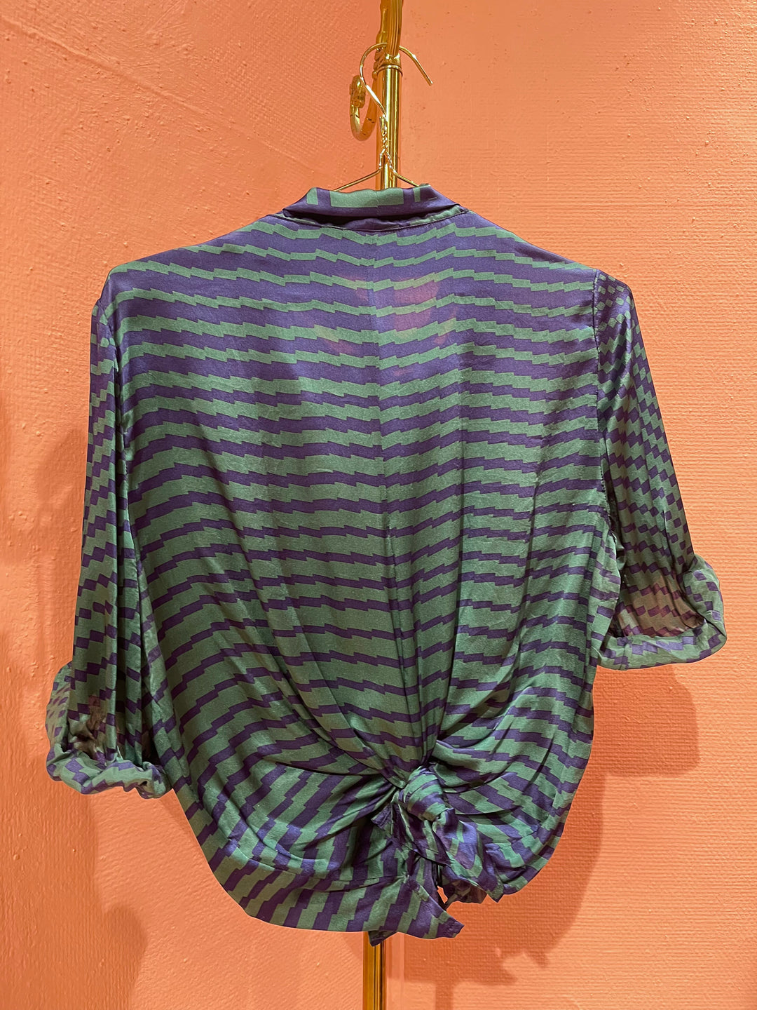 Vintage Vintage bluser S Vintagebluse - Glansmønster, str S