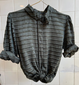 Vintage Vintage bluser S Vintagebluse - Grønn velour, str S