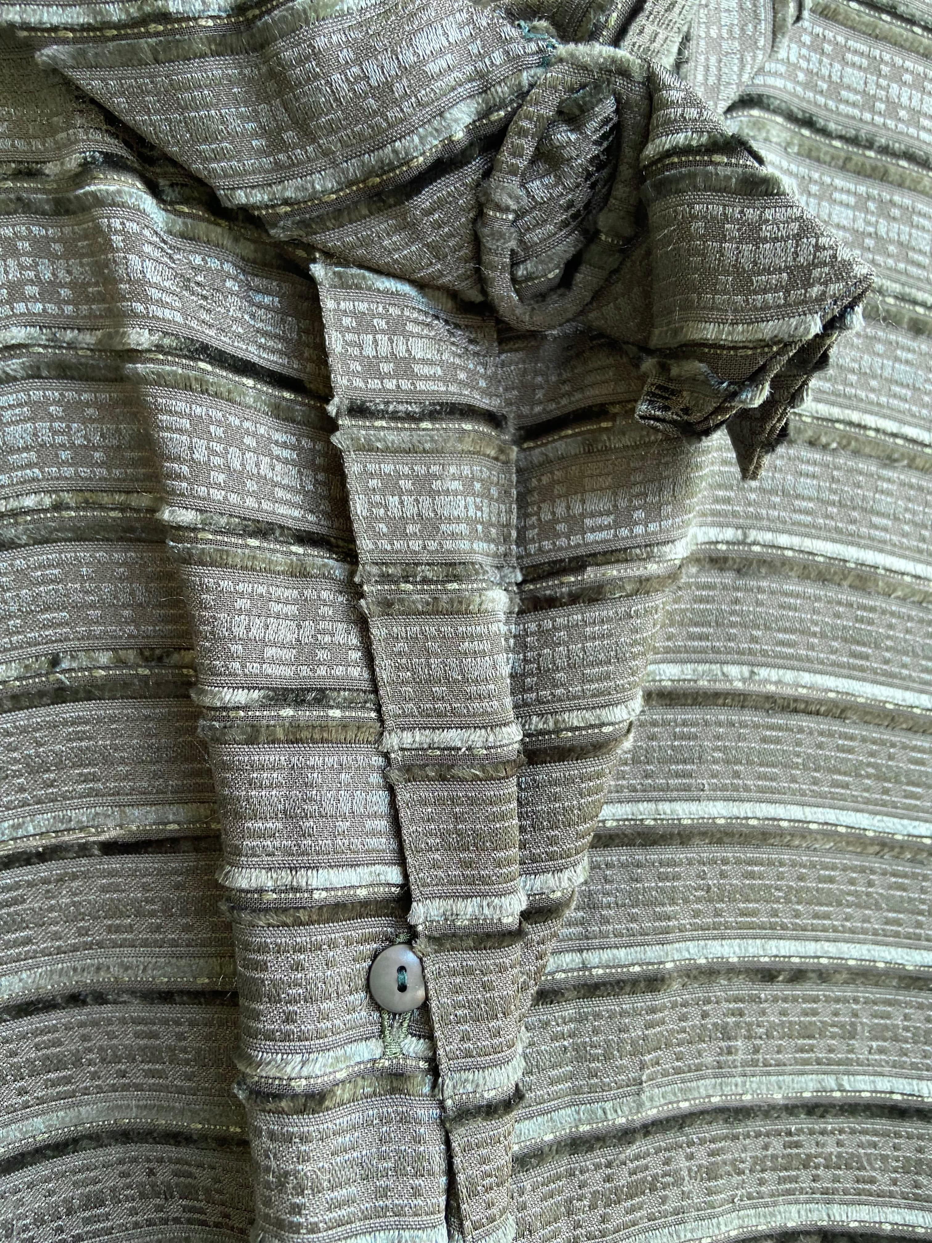 Vintage Vintage bluser S Vintagebluse - Grønn velour, str S