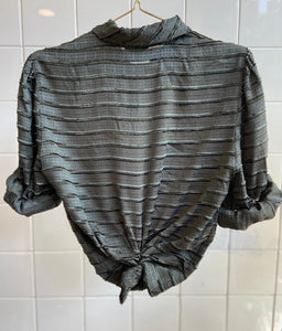 Vintage Vintage bluser S Vintagebluse - Grønn velour, str S