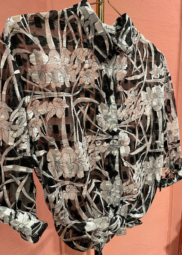 Vintage Vintage bluser M Vintagebluse - Gulltråd, str M