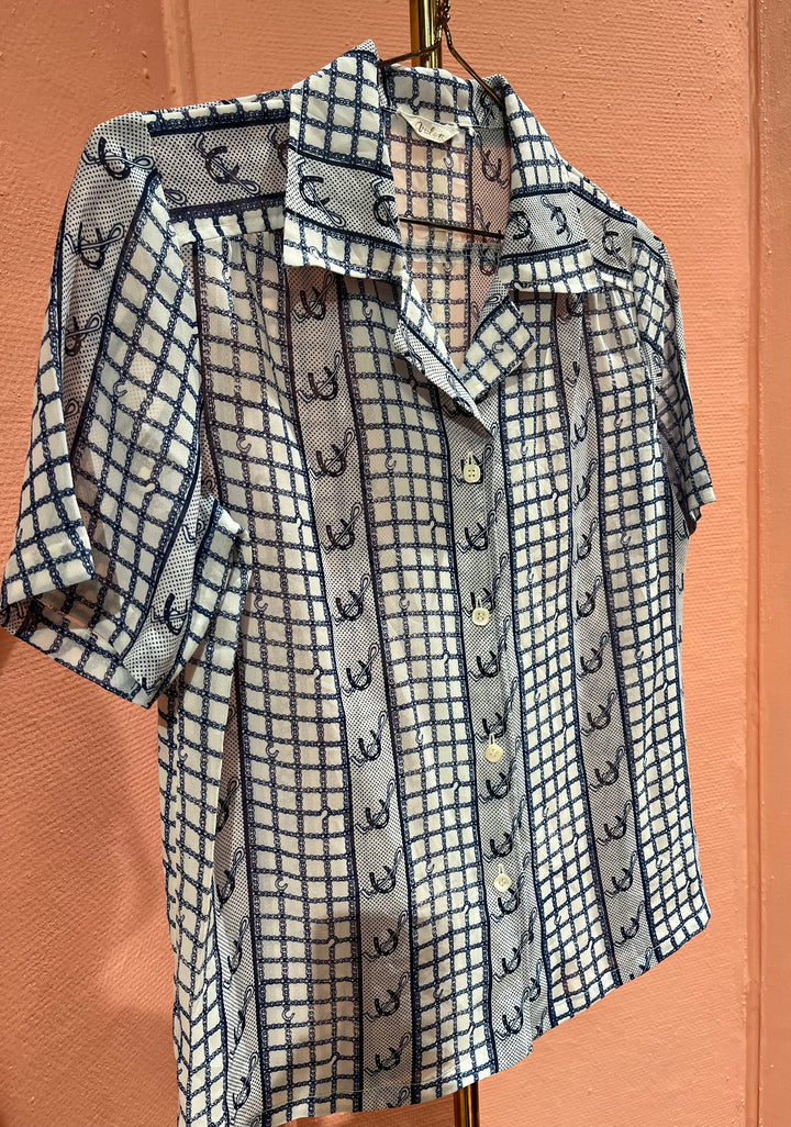 Vintage Vintage bluser S Vintagebluse - Hestesko, str S