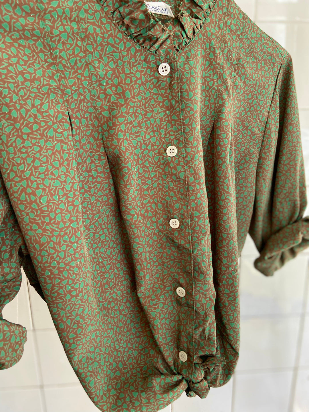 Vintage Vintage bluser L Vintagebluse - Hjerteblader, str L