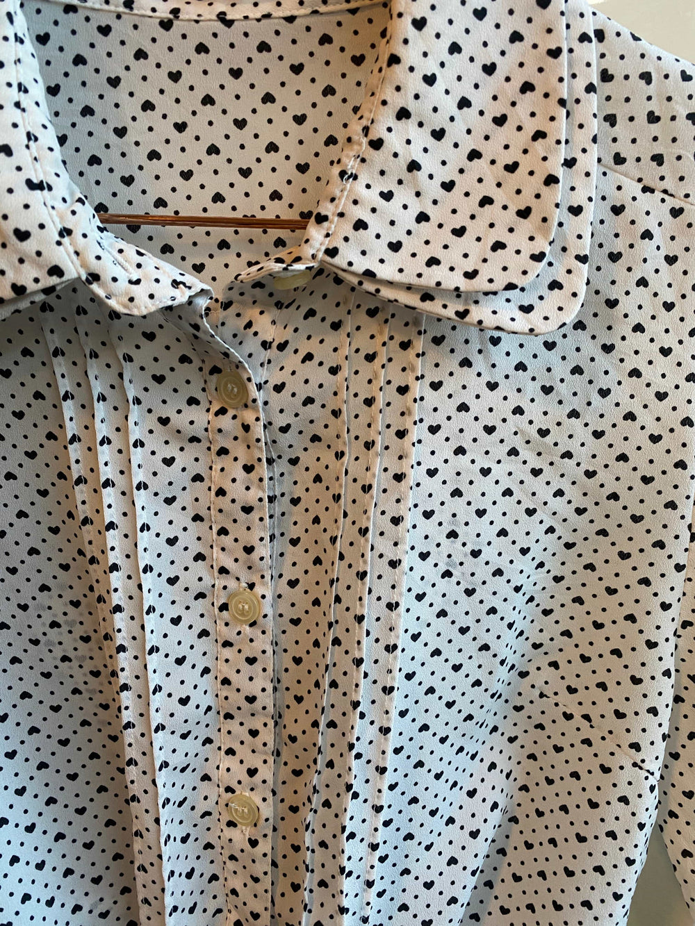 Vintage Vintage bluser XXS Vintagebluse - Hjertelig, str XXS