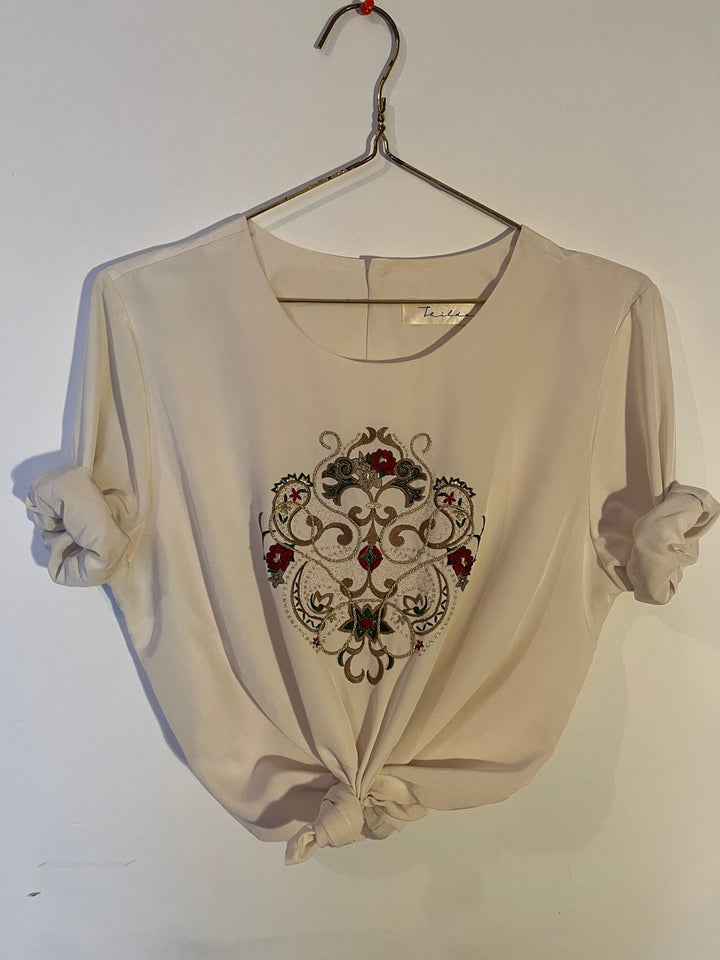 Vintage Vintage bluser S Vintagebluse - Kunst, str S