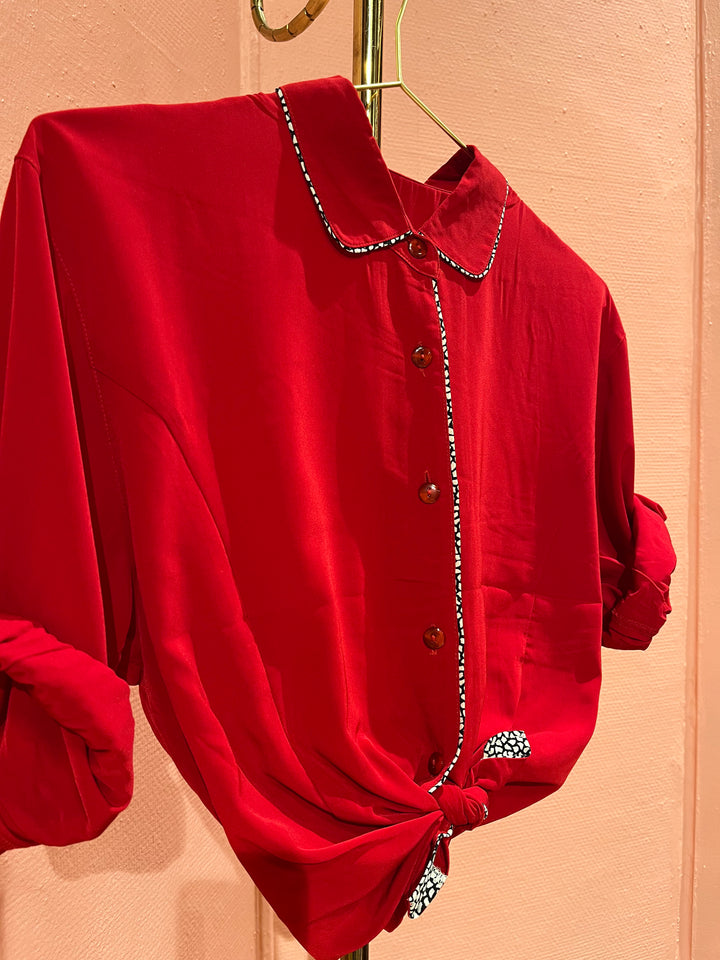 Vintage Vintage bluser S Vintagebluse - Lekende leopard, str S