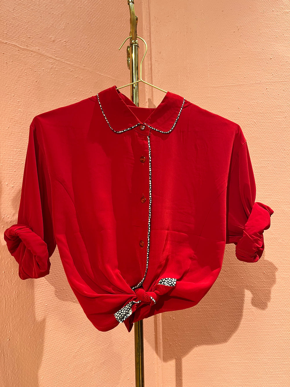 Vintage Vintage bluser S Vintagebluse - Lekende leopard, str S