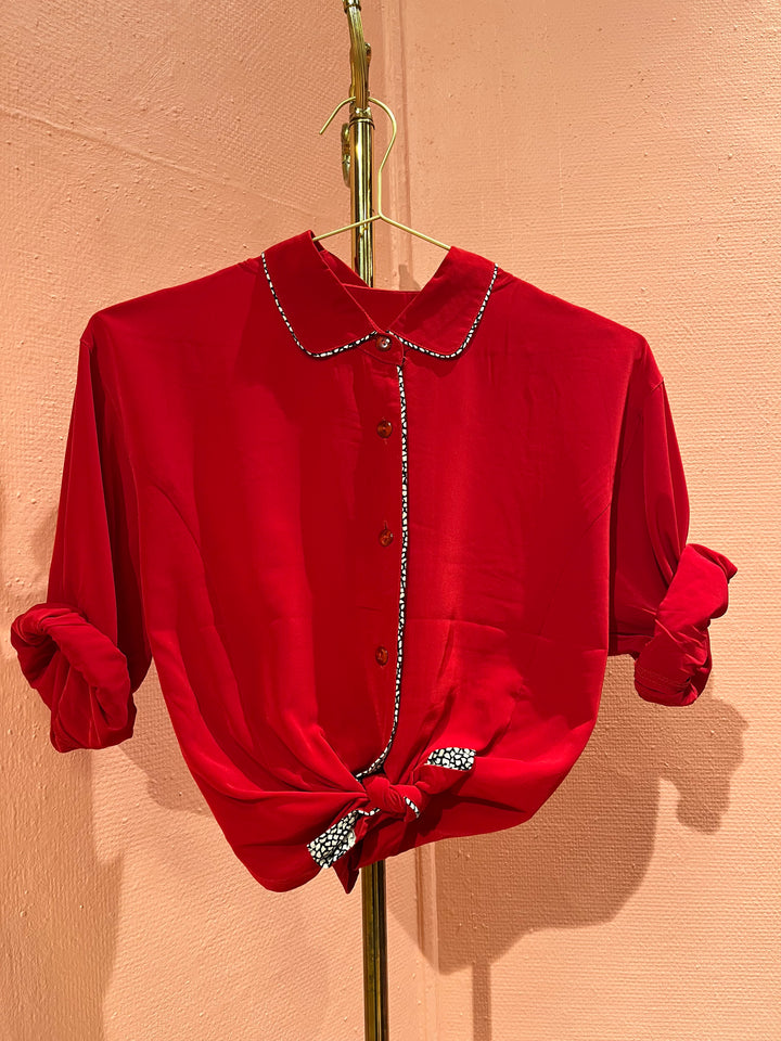 Vintage Vintage bluser S Vintagebluse - Lekende leopard, str S