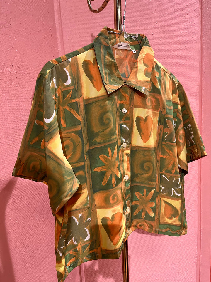 Vintage Vintage bluser L Vintagebluse - Malt vindu, str L