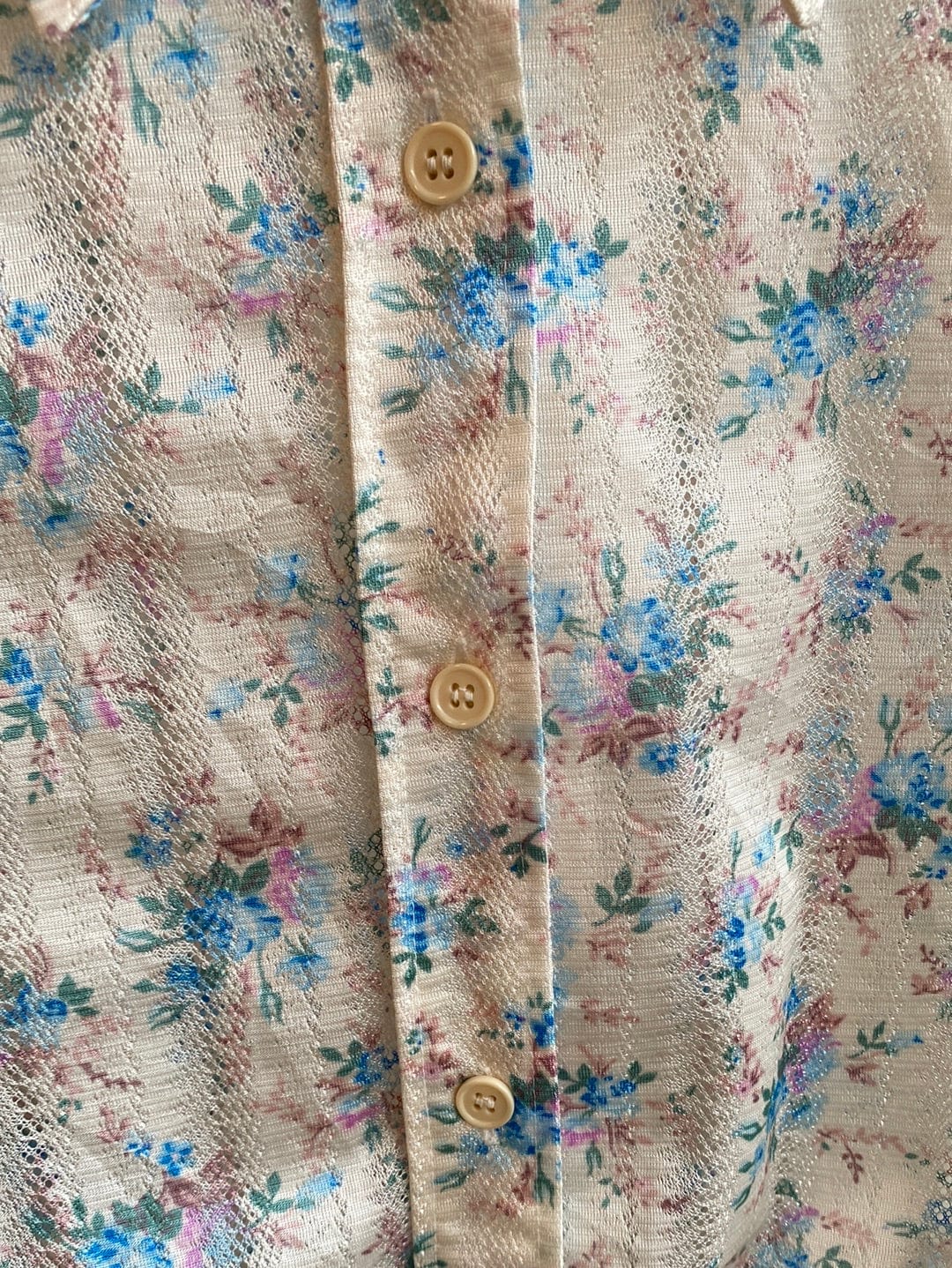 Vintage Vintage bluser XS Vintagebluse - Romantisk hullmønstret, str XS