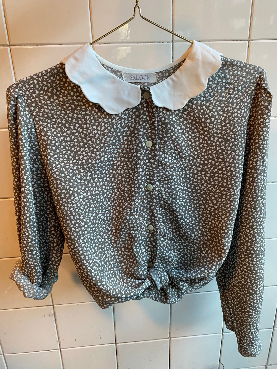 Vintage Vintage bluser S Vintagebluse - Romantiske blomster, str S