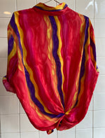 Last inn bildet i Galleri-visningsprogrammet, Vintage Vintage bluser 4XL Vintagebluse - Rosa regnbue, str 4XL

