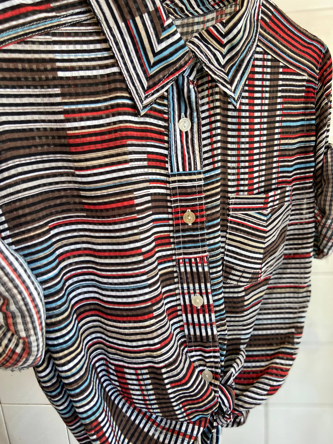 Vintage Vintage bluser XL Vintagebluse - Ruter og striper, str XL