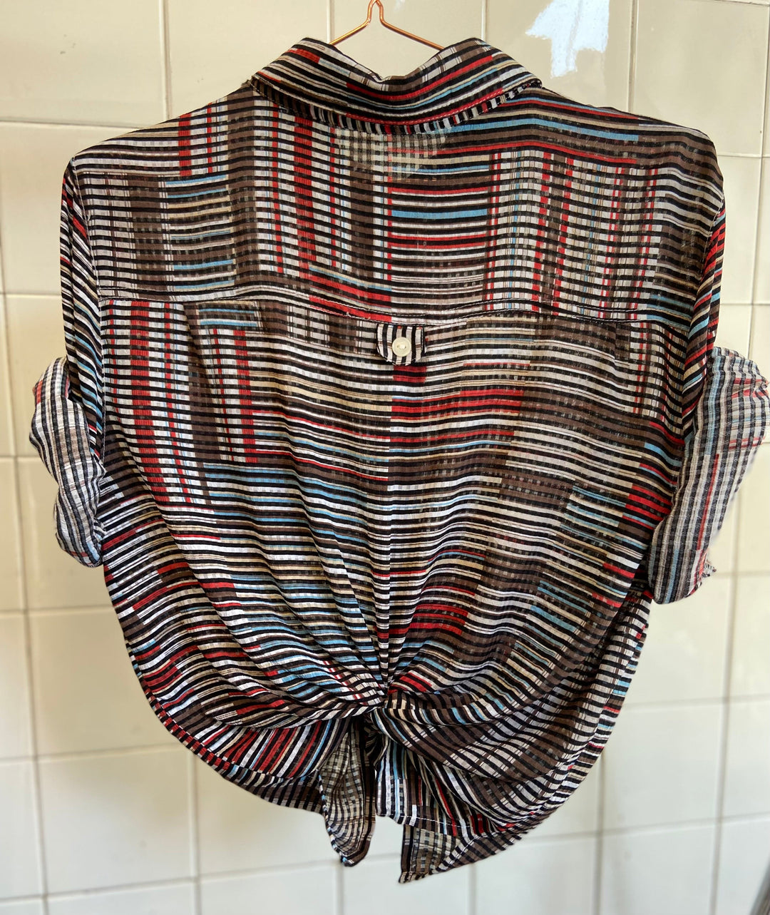 Vintage Vintage bluser XL Vintagebluse - Ruter og striper, str XL