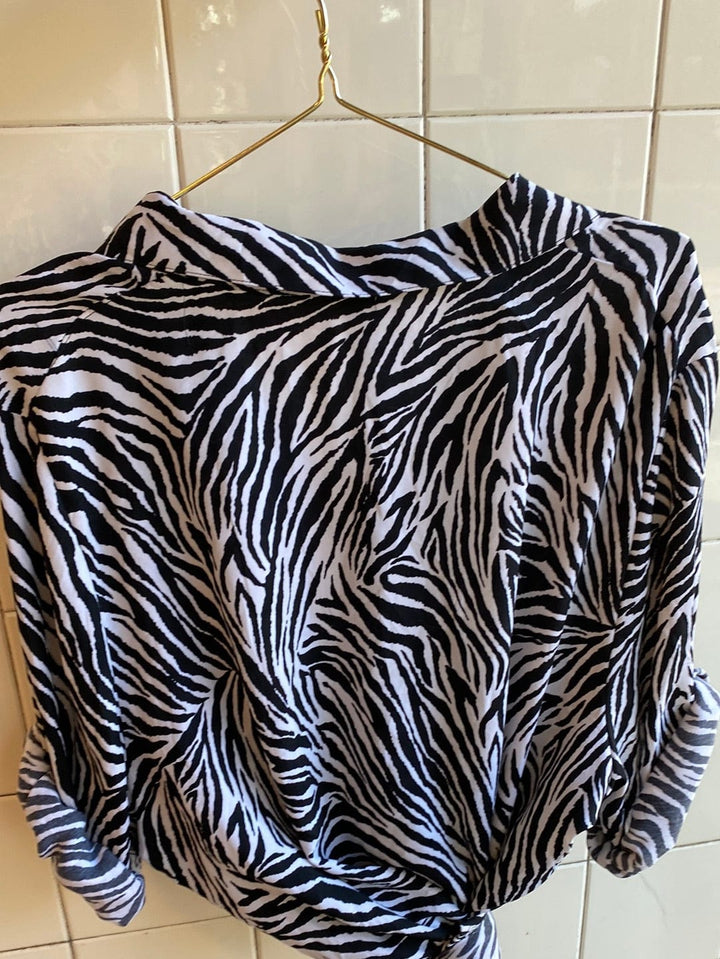 Vintage Vintage bluser 5XL Vintagebluse - Sebra, str 5XL