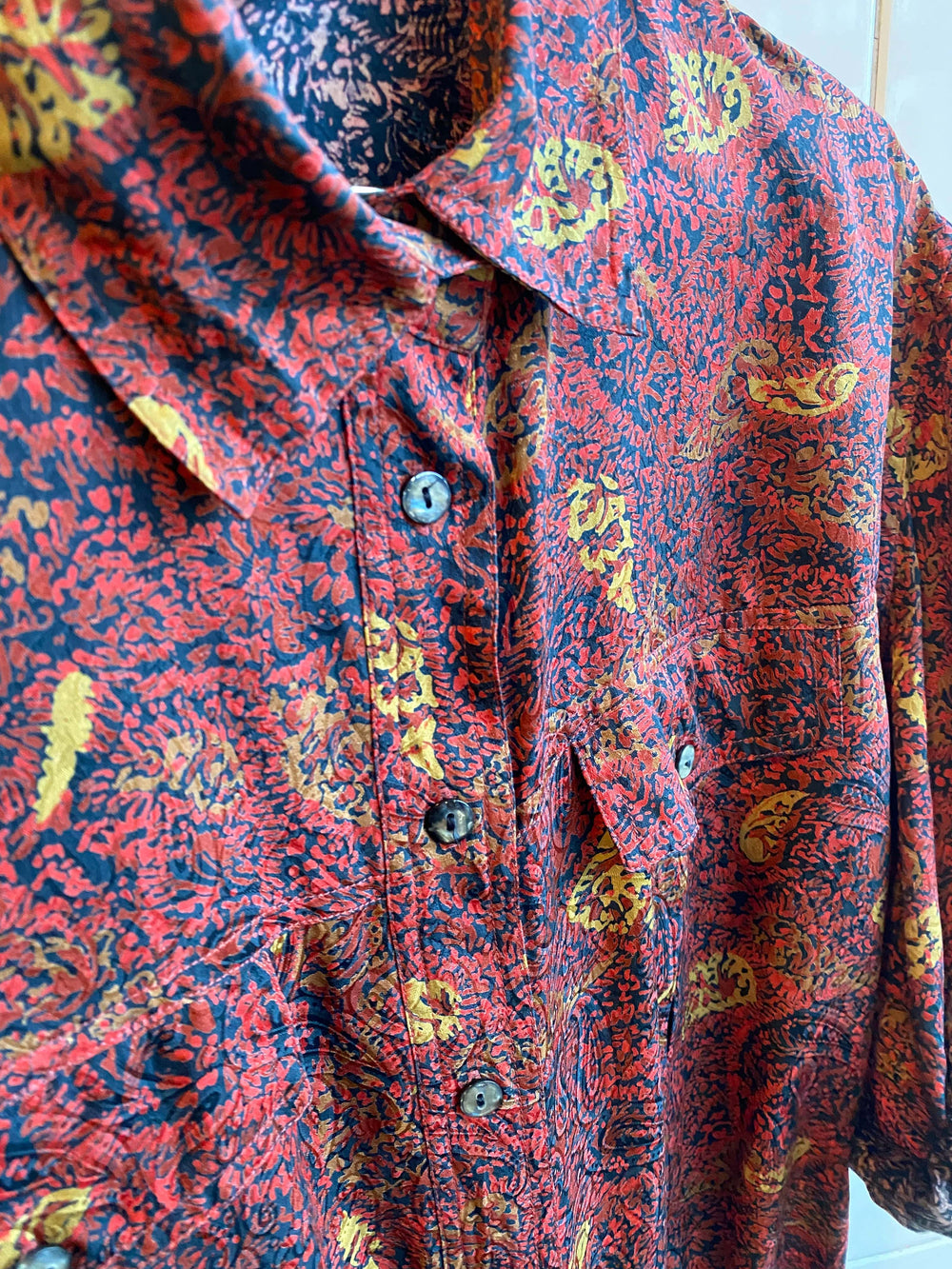 Vintage Vintage bluser L Vintagebluse - Silkeglød, str L