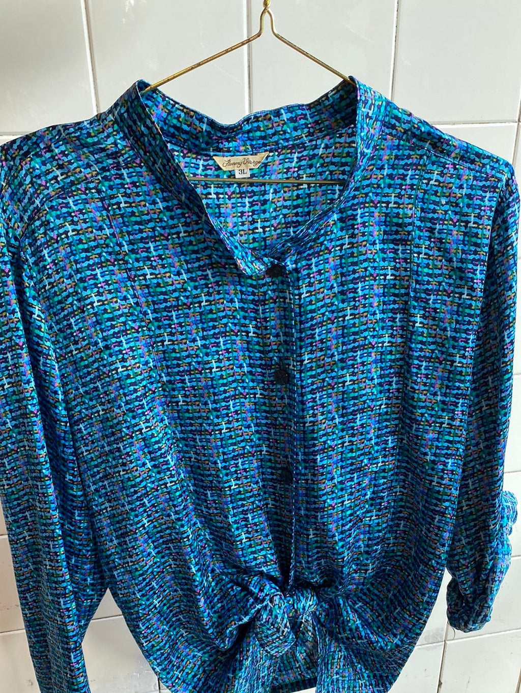 Vintage Vintage bluser 4XL Vintagebluse -  Silkelek, str 4XL