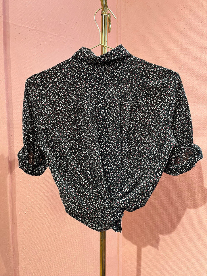 Vintage Vintage bluser XS Vintagebluse - Småblomstret, str XS