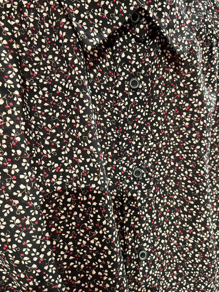 Vintage Vintage bluser XS Vintagebluse - Småblomstret, str XS