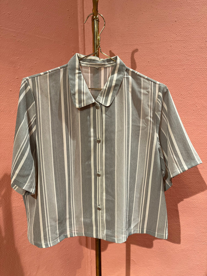 Vintage Vintage bluser M Vintagebluse - Sølvstriper, str M