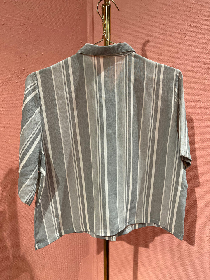 Vintage Vintage bluser M Vintagebluse - Sølvstriper, str M