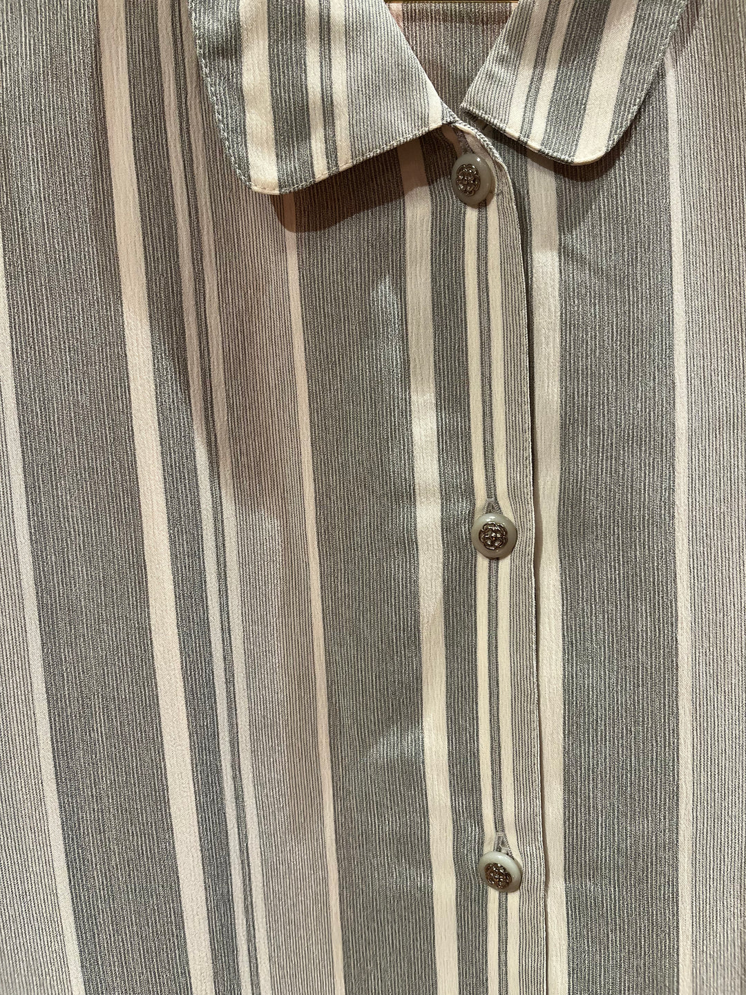 Vintage Vintage bluser M Vintagebluse - Sølvstriper, str M