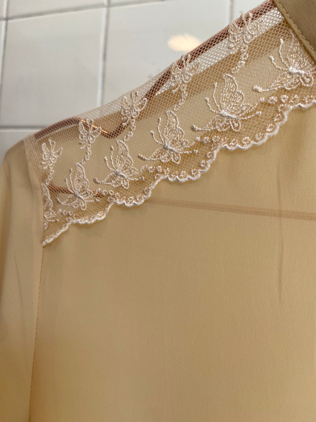 Vintage Vintage bluser S Vintagebluse - Sommerfugl, str S