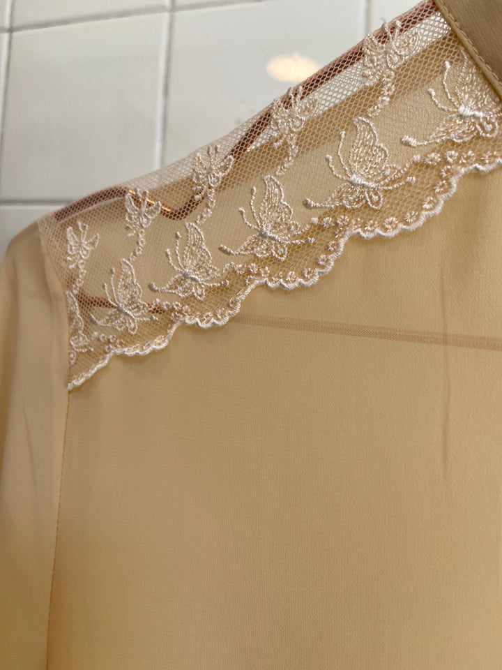 Vintage Vintage bluser S Vintagebluse - Sommerfugl, str S