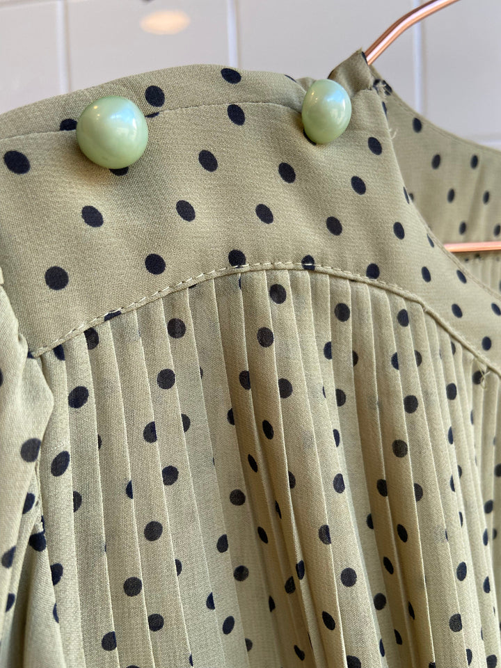 Vintage Vintage bluser L Vintagebluse - Stretchy dots, str L