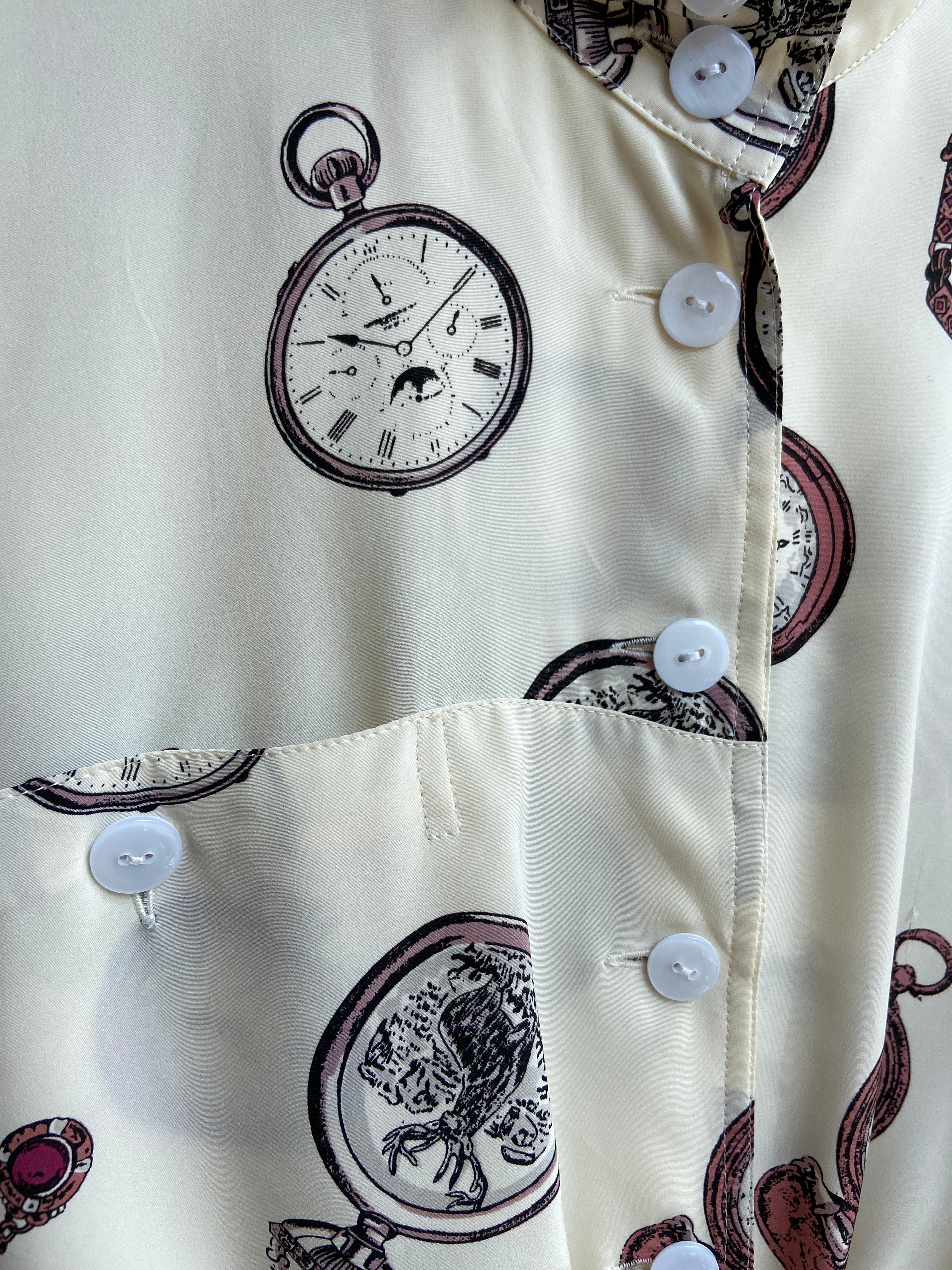 Vintage Vintage bluser S Vintagebluse - Tik-Tak, str S